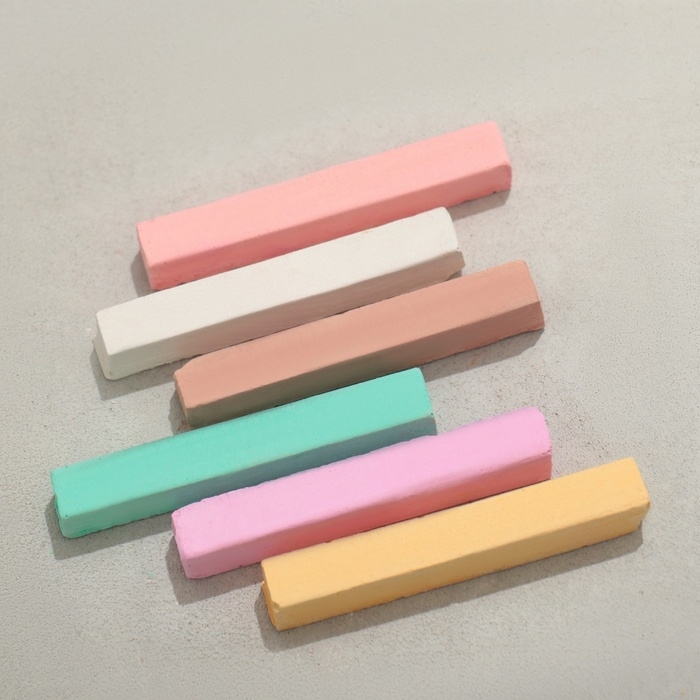 Набор мелков для волос, 6 шт. Цвета: салатовый, желтый, умбра, красный, белый, маджента Набор мелков для волос, 6 шт. Цвета: салатовый, желтый, умбра, красный, белый, маджента