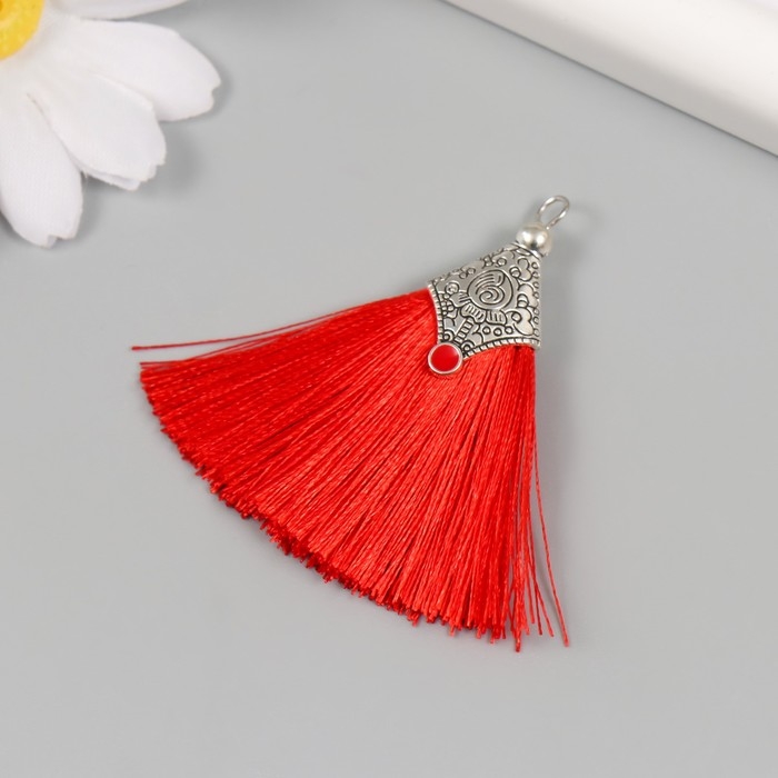 Декор для творчества текстиль Декор для творчества текстиль "Кисть Восток" красный набор 2 шт 1,6х4,5 см