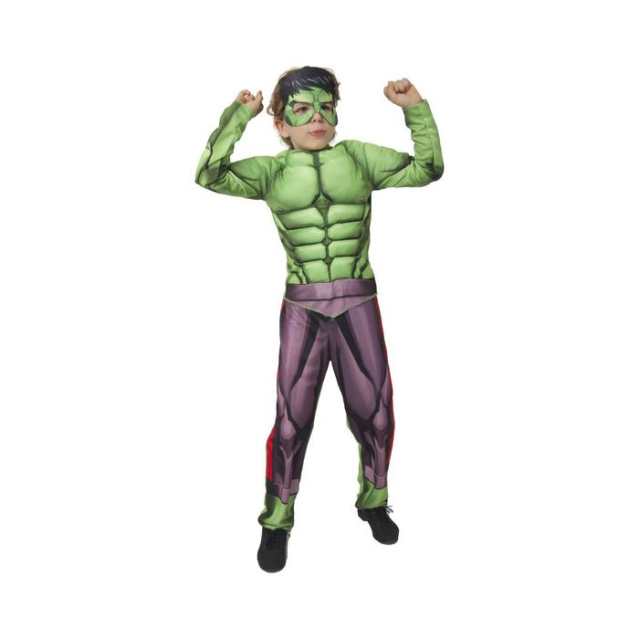 Карнавальный костюм «Халк» с мускулами, текстиль, куртка, брюки, маска, р. 34, рост 140 см Карнавальный костюм «Халк» с мускулами, текстиль, куртка, брюки, маска, р. 34, рост 140 см