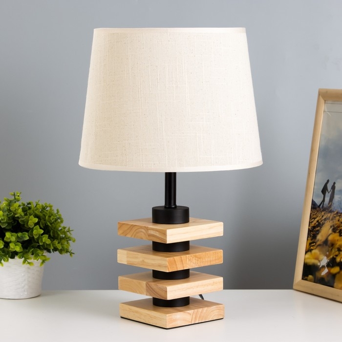 Настольная лампа Настольная лампа "Консель" E27 40Вт светлое дерево 25х25х42,5 см RISALUX