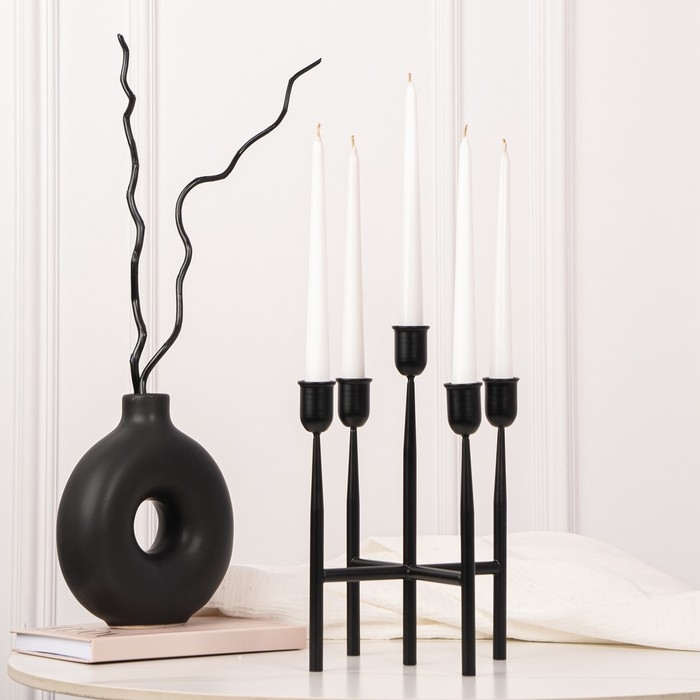 Подсвечник металл «Лаконичность», на 5 свечей, 14 х 14 х 19 см