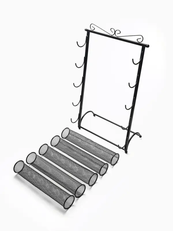 Подставка для часов, браслетов QF, 5 роликов, 32&times;16&times;53 см, чёрная