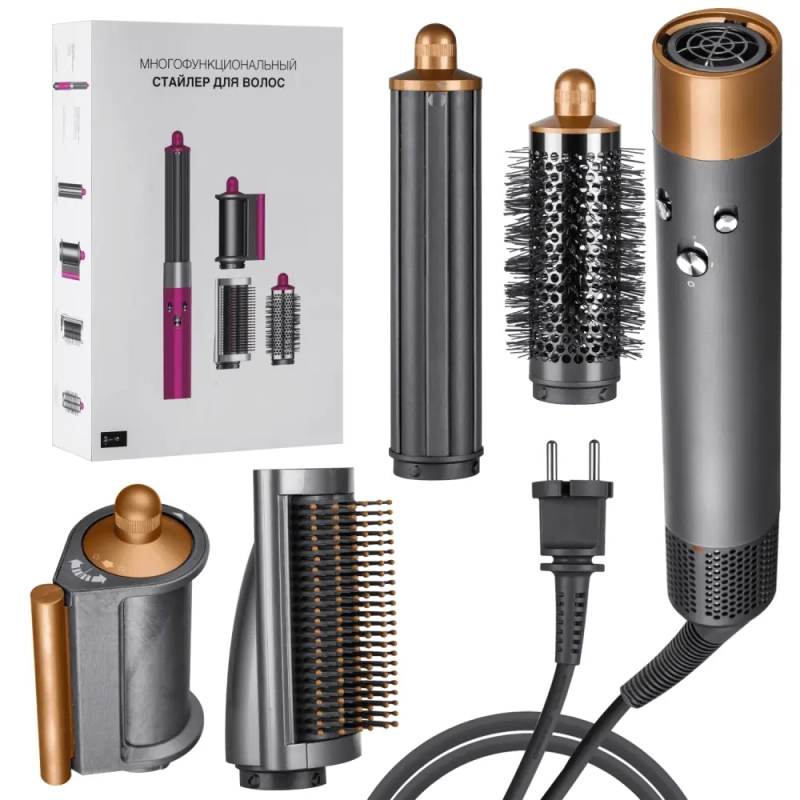 Набор Стайлер серый с золотом