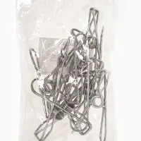 Прищепки из нержавеющей стали, 10 шт. 6&times;1.5&times;2, цвет хром