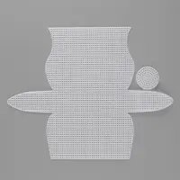 Канва-основа для вышивания сумки, пластиковая, 23&times;29 см, 1.5&times;1.5 мм, белая