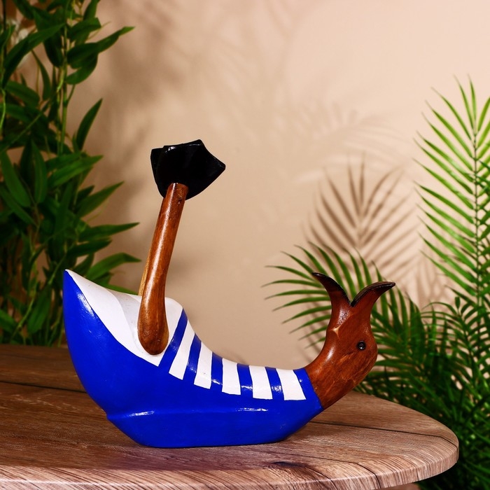 Подставка под бутылку  Подставка под бутылку "Уточка в синем" дерево 25х10х20 см