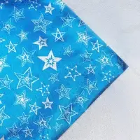 Плёнка упаковочная фольгированная "Звездочки", 70 × 50 см, синий
