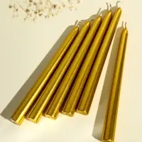Набор свечей античных, 1.9&times;20 см, 6 шт., золотой металлик