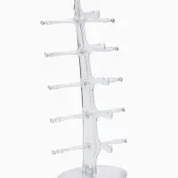 Подставка под очки, настольная, 5 мест, оргстекло, 34.5&times;16&times;13.5 см, прозрачная