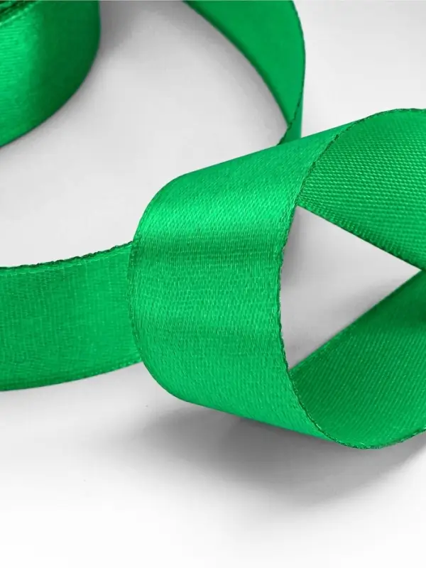 Лента атласная, 25 мм, 23&plusmn;1 м, зелёная №19