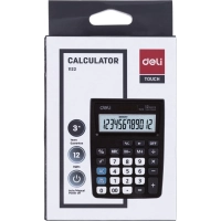 Калькулятор карманный Deli E1122, 12-р, дв.пит., 120х86мм, серый