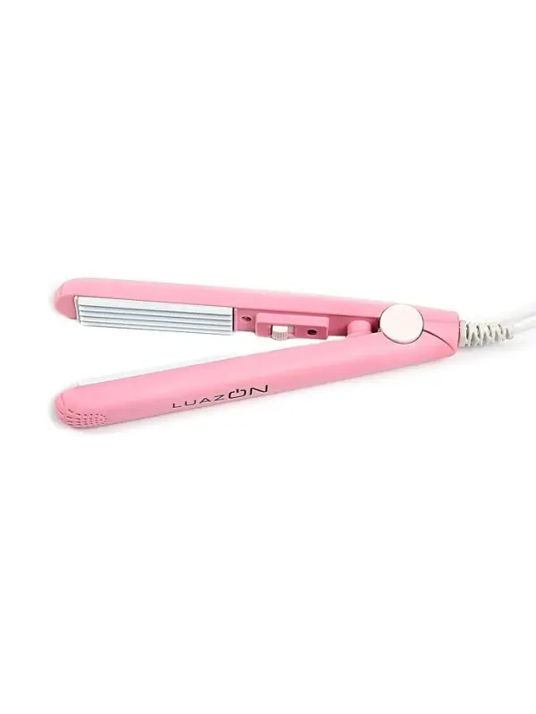 Щипцы-гофре Luazon LW-26, мини, 25 Вт, керамическое покрытие, 65&times;15 мм, до 160 &deg;C, розовые