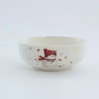 Салатник новогодний Доляна &laquo;Снежное чудо&raquo;, 580 мл, 15.5&times;15.5&times;6 см, фарфор, белый