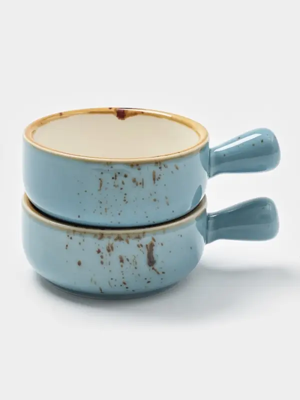 Кокотницы Magistro «Церера», набор 2 шт., 100 мл, d=7.5 см, фарфор, голубые Кокотницы Magistro «Церера», набор 2 шт., 100 мл, d=7.5 см, фарфор, голубые