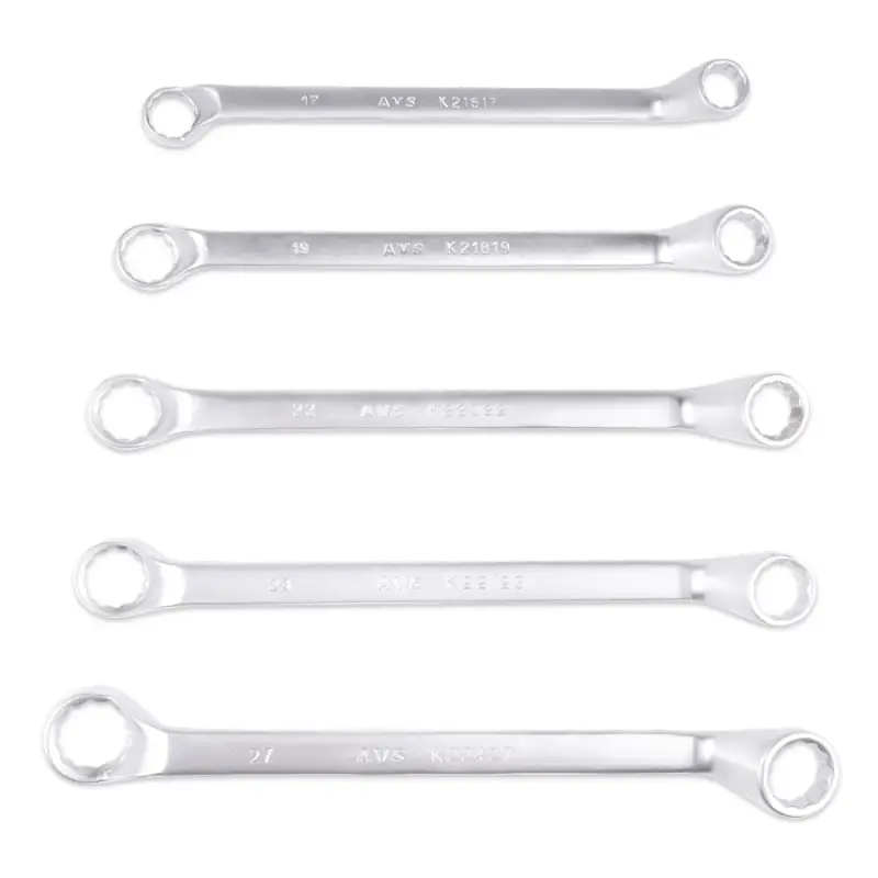 Набор ключей гаечных накидных изогнутых в сумке (6-27 мм) (10 предметов) AVS K2N10M