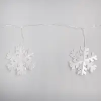 Гирлянда &laquo;Нить&raquo; 2 м с насадками &laquo;Снежинка матовая&raquo;, IP20, прозрачная нить, 36 LED, свечение синее, 220 В