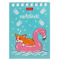 Блокнот 40л А6 клетка Hatber "Забавные корги", на гребне, обл мел карт Блокнот 40л А6 клетка Hatber "Забавные корги", на гребне, обл мел карт