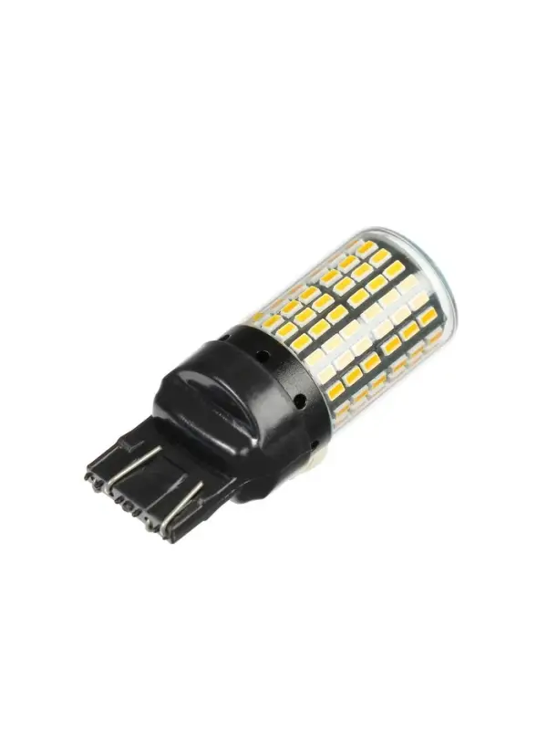 Автомобильная лампа TORSO, W21W 1156, 144 SMD, 12 В, CanBus, свет оранжевый