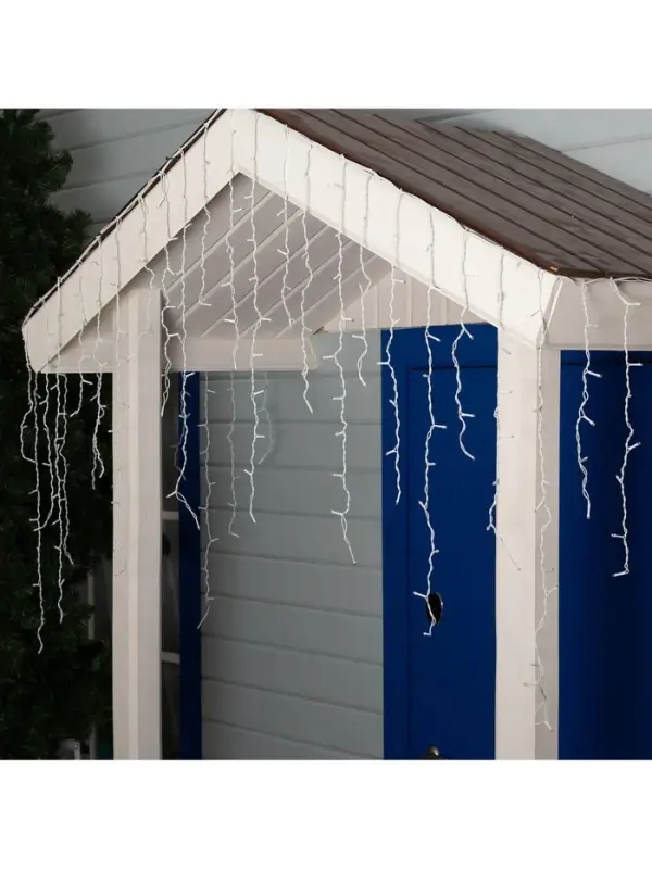 Гирлянда &laquo;Бахрома&raquo; 3&times;0.9 м, IP44, УМС, белая нить, 232 LED, свечение белое, 220 В