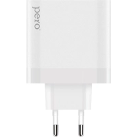Зарядное устройство сетевое PERO TC16 GaN, USB-C PD, 65W белый