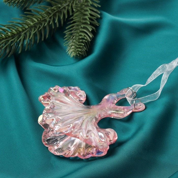 Украшение ёлочное Украшение ёлочное "Бальное платье " 9,5х8,5 см, сиреневый перелив