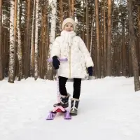 Самокат-снегокат 2 в 1 GRAFFITI &laquo;Зайка&raquo;