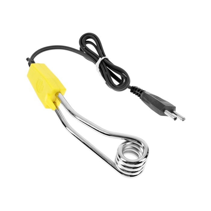 Электрокипятильник Luazon LEK 11, 500 Вт, спираль кольцо, 15х3 см, 220 В, желтый Электрокипятильник Luazon LEK 11, 500 Вт, спираль кольцо, 15х3 см, 220 В, желтый