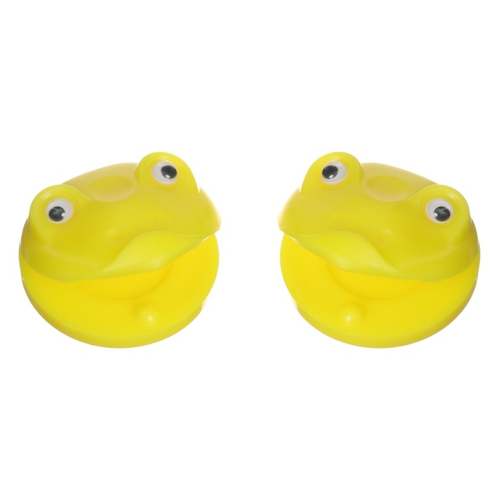 Набор погремушек «Лягушата: кастаньеты + перкуссионный маракас, 3 шт., цвет желтый, Крошка Я