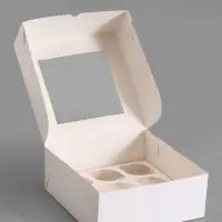 Коробка для 9 капкейков с окном, 25&times;25&times;10 см