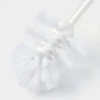 Ёршик для унитаза Spin&Clean Disco, пластик, 11.5&times;11.5&times;32.5 см, с подставкой, белый
