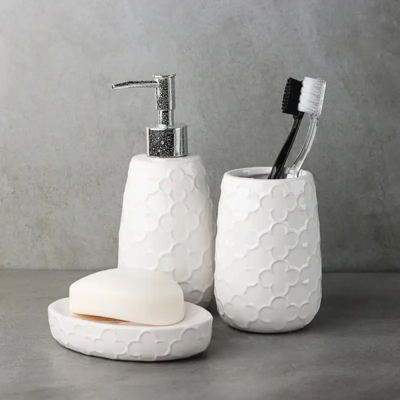 VETTA Стакан для зубных щеток и пасты "Оливия", керамика, 2 цвета