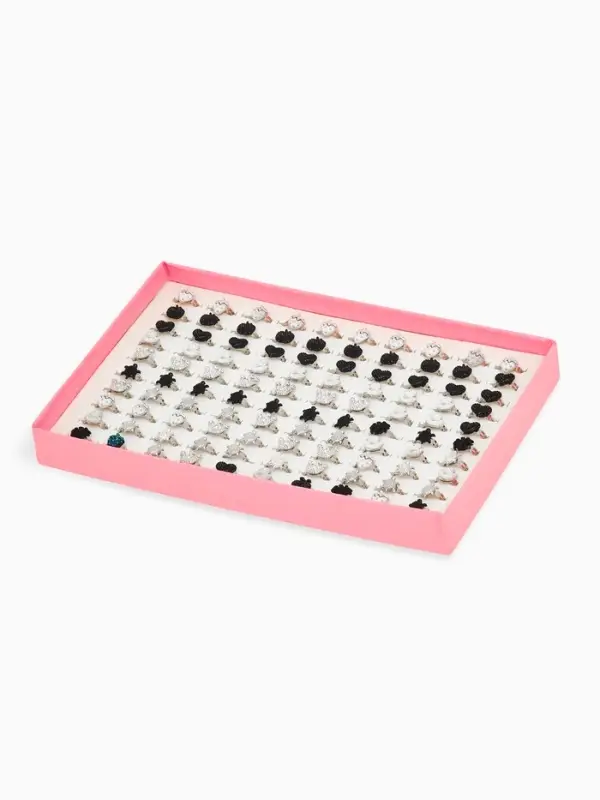 Кольцо &laquo;Выбражулька. Металлик&raquo;, форма МИКС, цвет серебро, чёрный, безразмерное