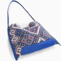 Сумка - шоппер женская на магните, 35&times;6&times;29 см, синяя