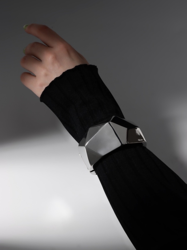 Браслет металл «Манжета» углы, цвет серебро Браслет металл «Манжета» углы, цвет серебро