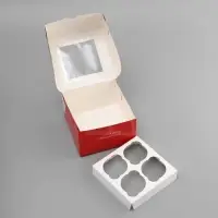 Коробка под 4 капкейка с окном, &laquo;Самой прекрасной&raquo;, 16&times;16&times;10 см