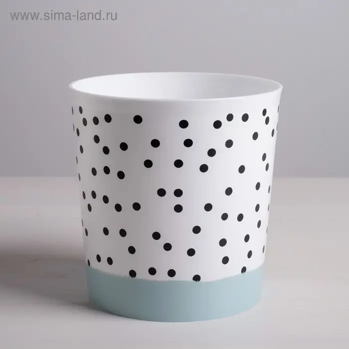 Кашпо для цветов «Черно-белый стиль», 1,6 л, 14 х 14 см Кашпо для цветов «Черно-белый стиль», 1,6 л, 14 х 14 см