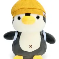 Мягкая игрушка &laquo;Пингвин&raquo; с рюкзаком, в жёлтой шапке, 22 см