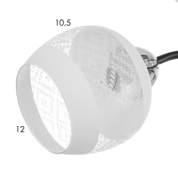 Люстра Люстра "Мона" 3х60Вт Е27 Хром, чёрный 47х47х28см