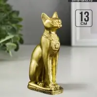 Фигурка гипс &laquo;Богиня Бастет&raquo;, состаренное золото, 13&times;4&times;8 см