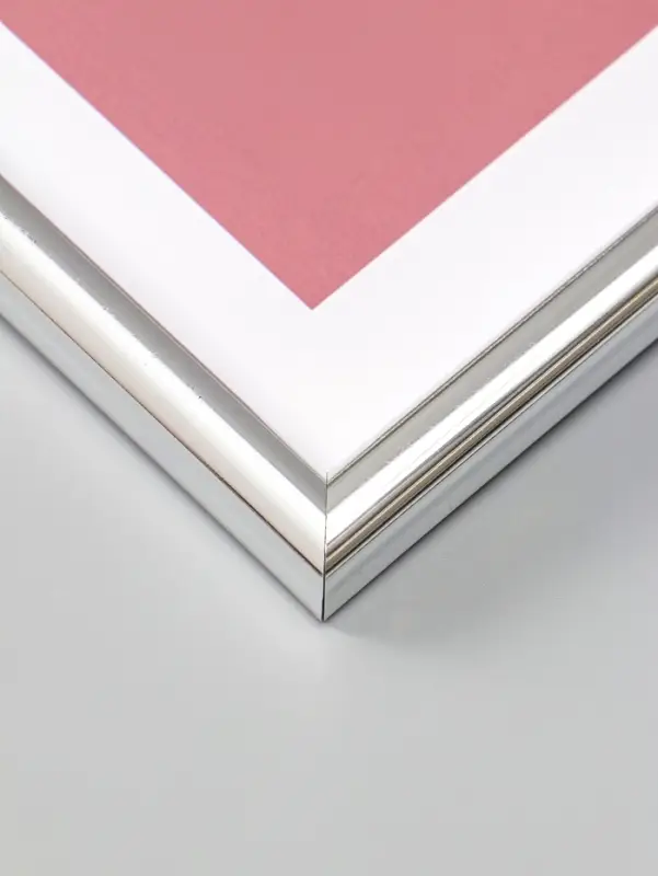 Фоторамка для фото 15х21 см "Oframe", пластик, серебро, (пластиковый экран)