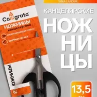 Ножницы канцелярские 13.5 см, &laquo;Офис&raquo;, пластиковые ручки, европодвес
