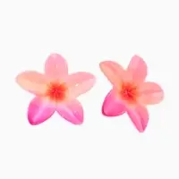 Серьги пластик "Цветок Лилии", цвет розовый