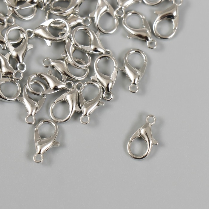 Карабин металл Карабин металл "Петелька" тёмное серебро 1,2х0,6 см, набор 50 шт.