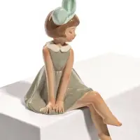 Фигурка декоративная &laquo;Малышка с большим бантом&raquo;, 6.5&times;9&times;13.5 см