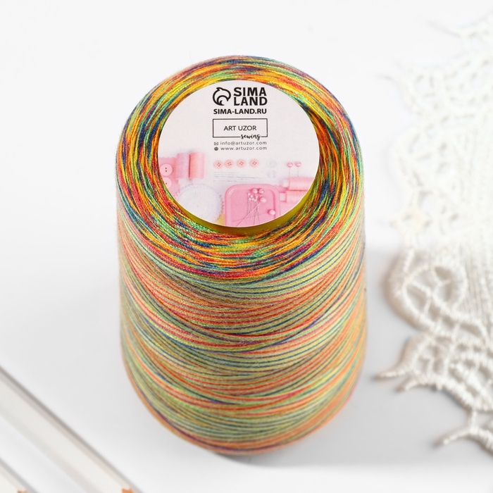 Нитки мультиколор 40/2, 2700 м, цвет разноцветный Нитки мультиколор 40/2, 2700 м, цвет разноцветный