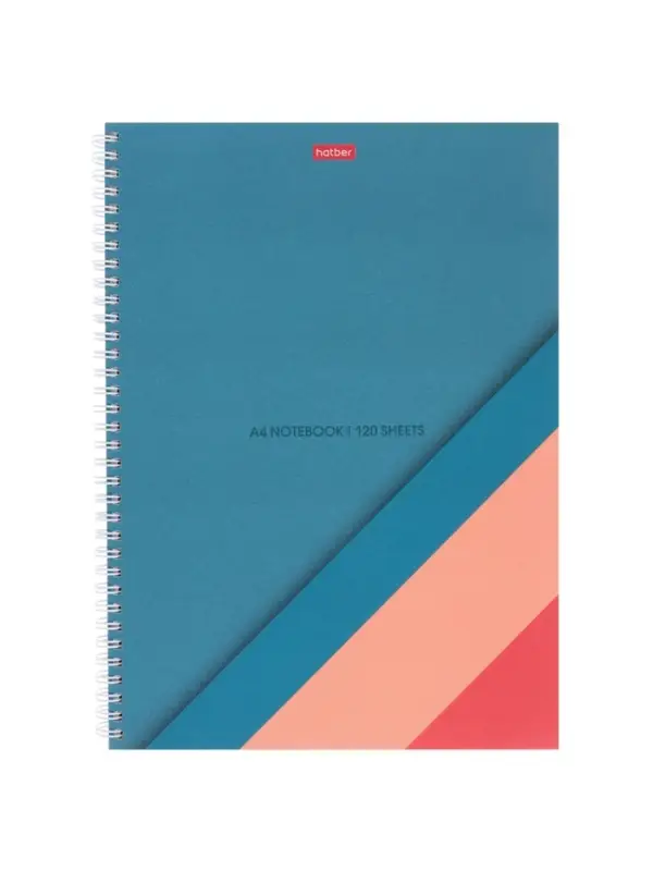 Тетрадь с тв/обл 120л А4 кл Hatber Тетрадь с тв/обл 120л А4 кл Hatber "Color Line", на гребне, многоцв, перфорац, S-touch