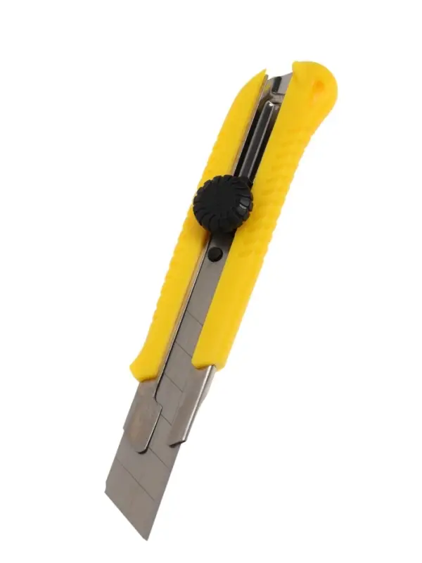 Нож универсальный ТУНДРА, металлическая направляющая, винтовой фиксатор, 25 мм