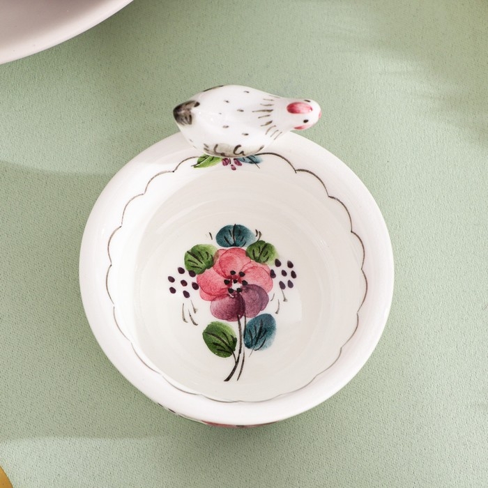 Солонка «Курочка», 7,5х7,5х6 см, 70 мл, 1 сорт , авт.Верченко Н.П.. Солонка «Курочка», 7,5х7,5х6 см, 70 мл, 1 сорт , авт.Верченко Н.П..