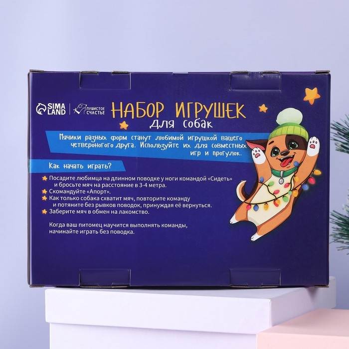 Набор мячей для собак «Подарочки!», 5 мячей Набор мячей для собак «Подарочки!», 5 мячей