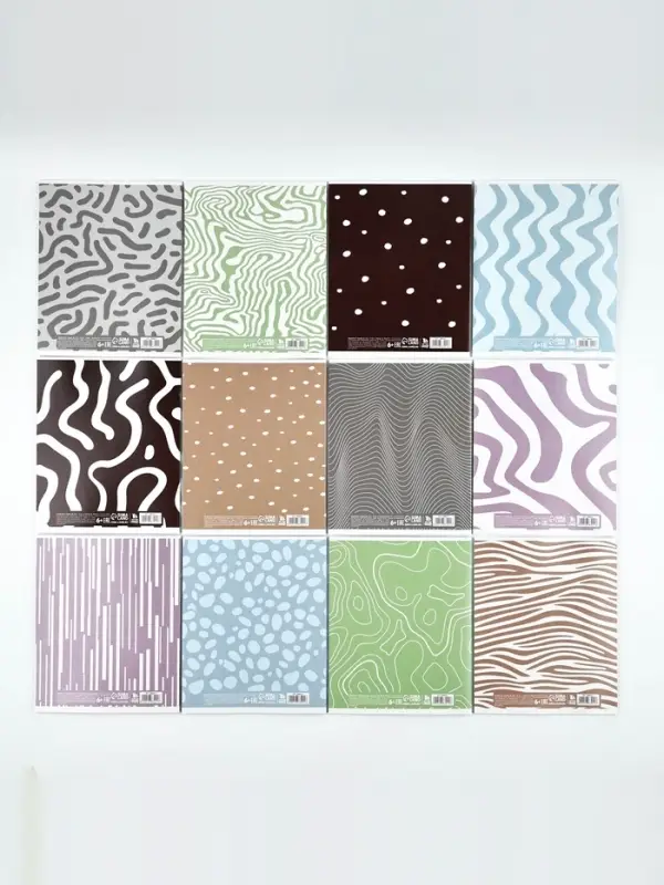 Тетради предметные, 36 л., набор из 12 шт., блок №1 &laquo;Фактуры&raquo;